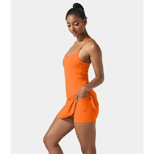 Halara Cloudful 2-in-1 Activity‎ Dress Euphoria Air Exotic Orange NWT XL